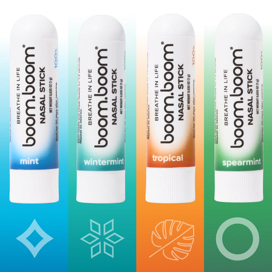 BoomBoom’s NASAL STICK Vapor Flow Technology™ delivers bold, refreshing vapors that help you breathe in life.