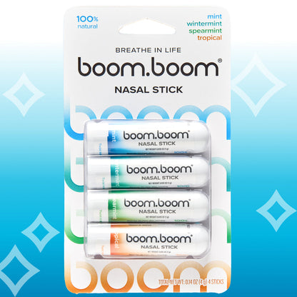 BoomBoom’s NASAL STICK Vapor Flow Technology™ delivers bold, refreshing vapors that help you breathe in life.